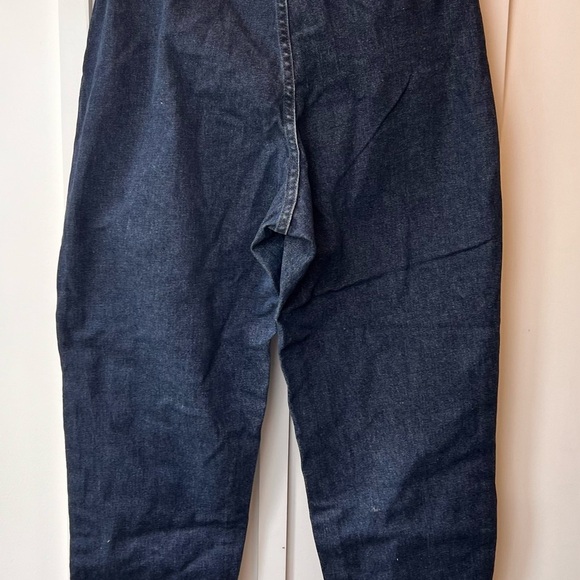 Vintage Lee Jeans Size 16S Short Side Elastic At The Waist 90s Faded Dark Wash - Picture 8 of 8